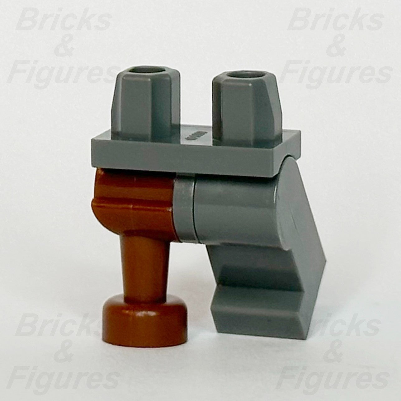 LEGO Dark Bluish Grey Minifigure Legs Part Reddish Brown Pirate Peg Leg 970d590