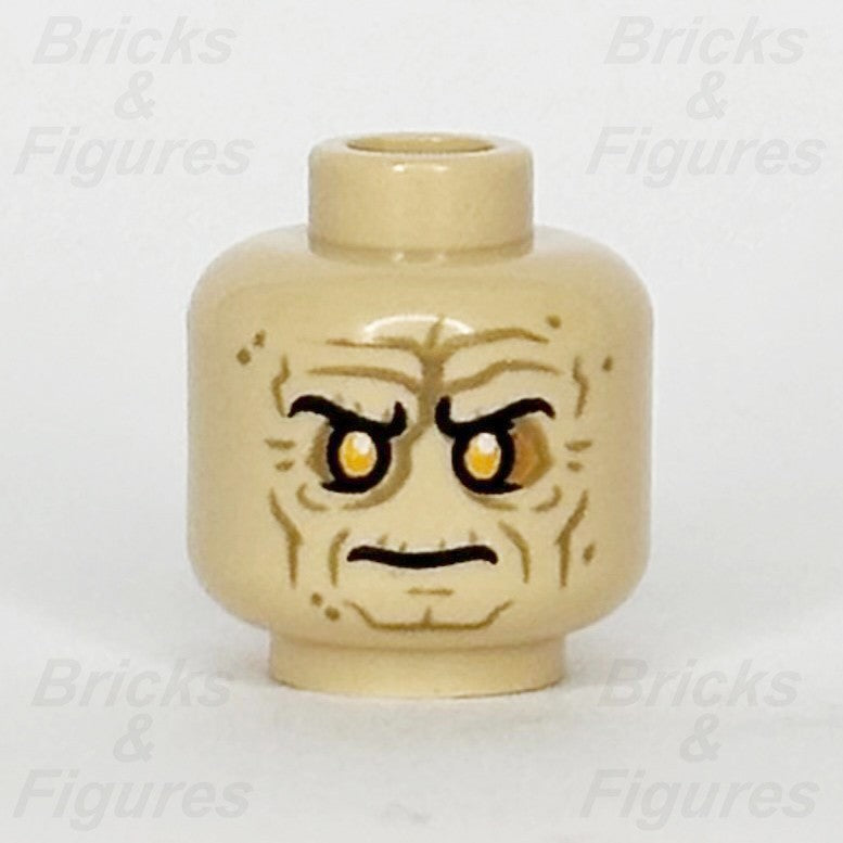 LEGO Star Wars Emperor Palpatine Minifigure Head Part Yellow Eyes Tan 3626pb33101