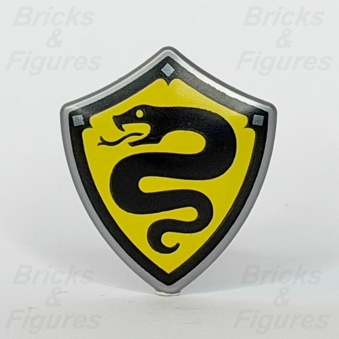 LEGO Castle Serpent Knight Minifigure Shield Part Black Snake Logo Yellow 311680