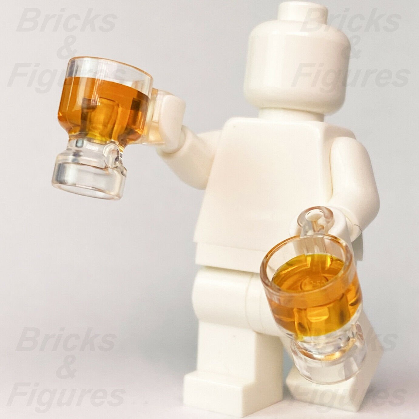 2 x Harry Potter LEGO Stein Cup Drink Pattern Orange Minifigure Part 76388 - Bricks & Figures
