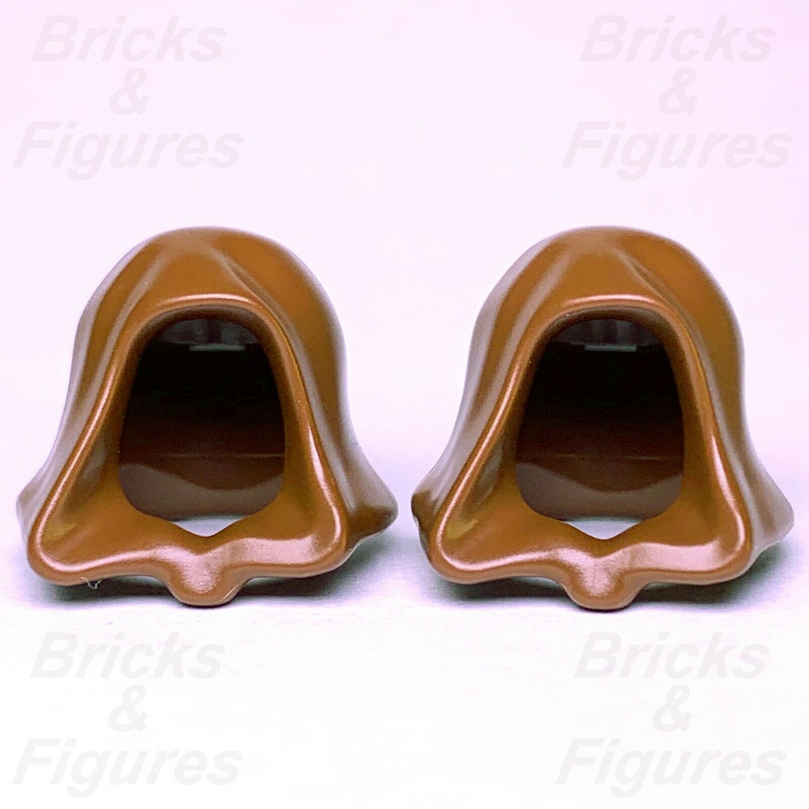 2 x Star Wars LEGO Brown Robe Hoods for Sith Lord & Jedi Minifigs Genuine Parts - Bricks & Figures