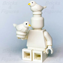 2 x Town City Ideas LEGO Small White Bird Orange Beak Animal 21324 60250 21318 - Bricks & Figures