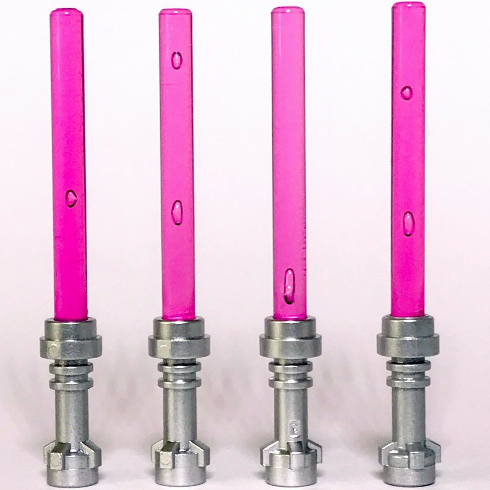 4 x STAR WARS lego TRANSLUCENT PINK LIGHTSABERS jedi sith WEAPONS new GENUINE - Bricks & Figures