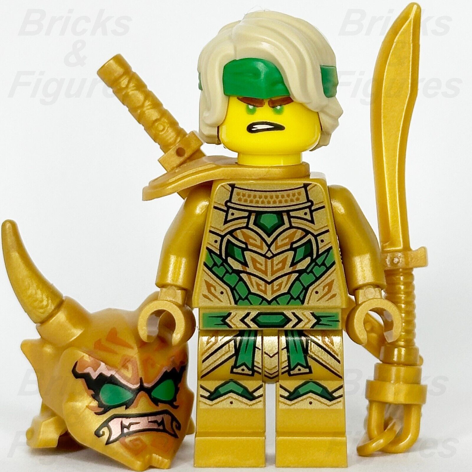 LEGO Ninjago Lloyd (Golden Oni) Minifigure Crystalized Ninja Mask 71774 njo774