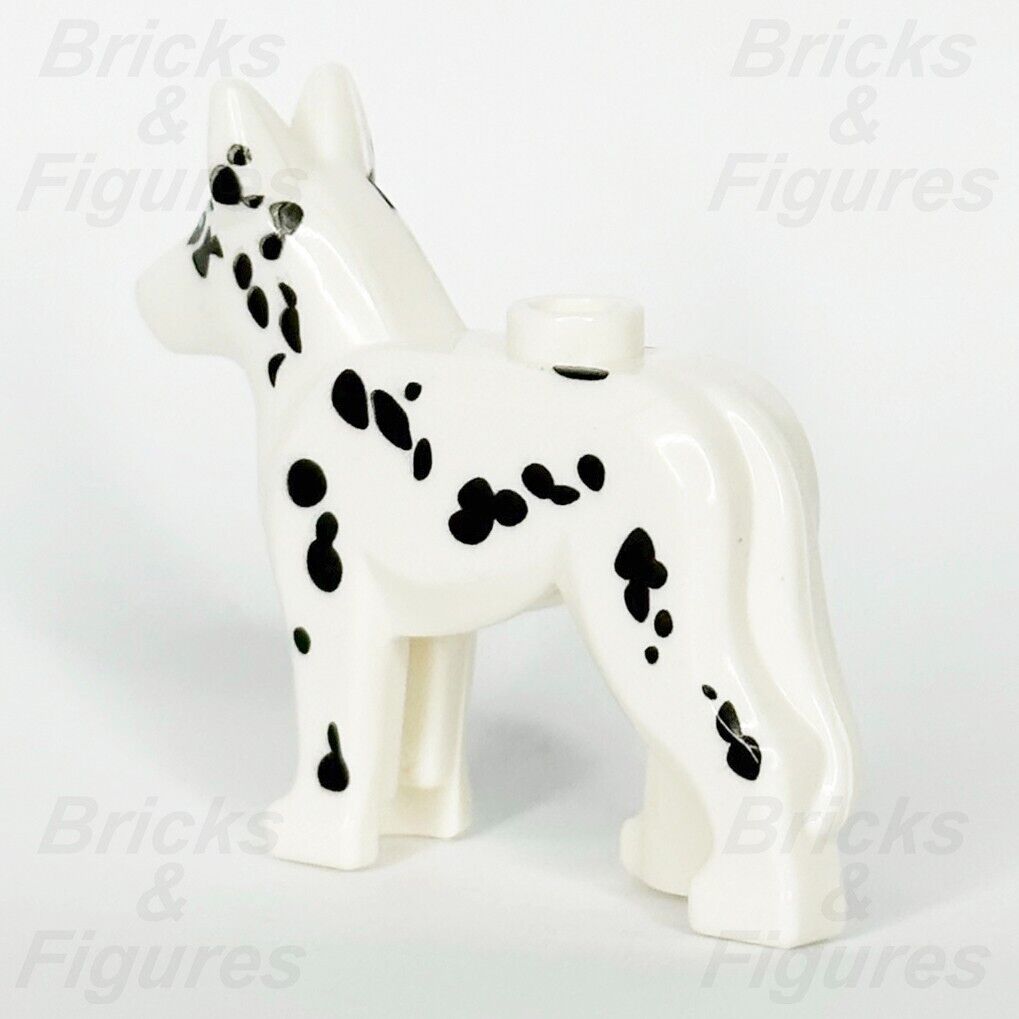 LEGO City Dalmatian Dog Minifigure Part Animal Fire 92586pb03 White Black Spots