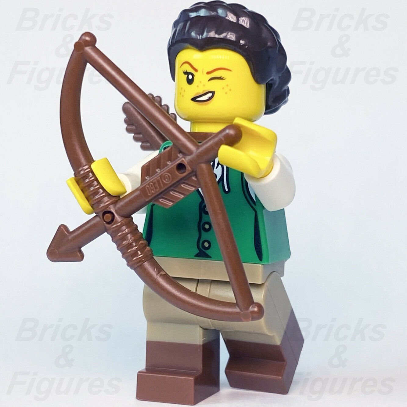 Ideas LEGO Huntress with Bow & Quiver in Green Tunic Outfit Minifigure 21325 - Bricks & Figures