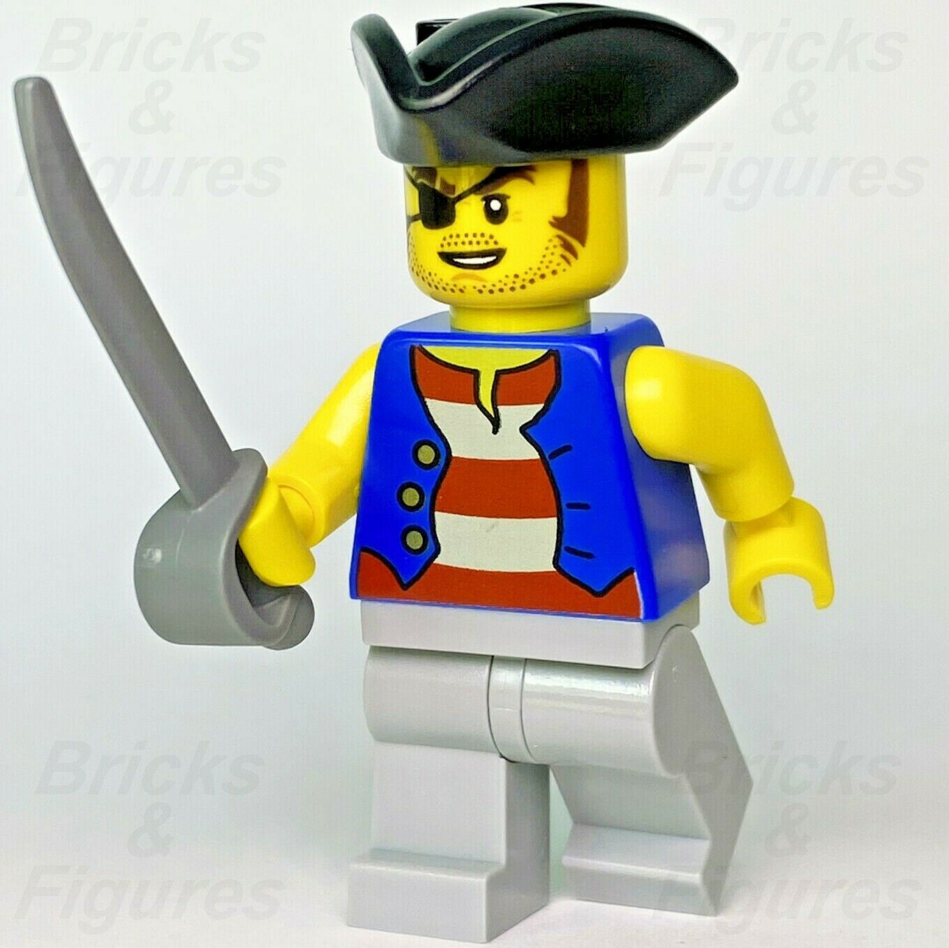 Ideas LEGO Quartermaster Riggings Pirates Minifigure with Sword 21322 idea066 - Bricks & Figures