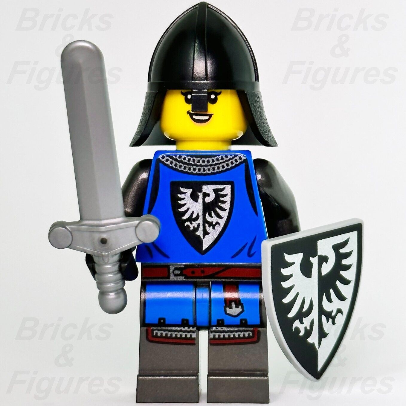 LEGO Black Falcon Female Castle Minifigure Lion Knights 10305 cas575 Knight New - Bricks & Figures