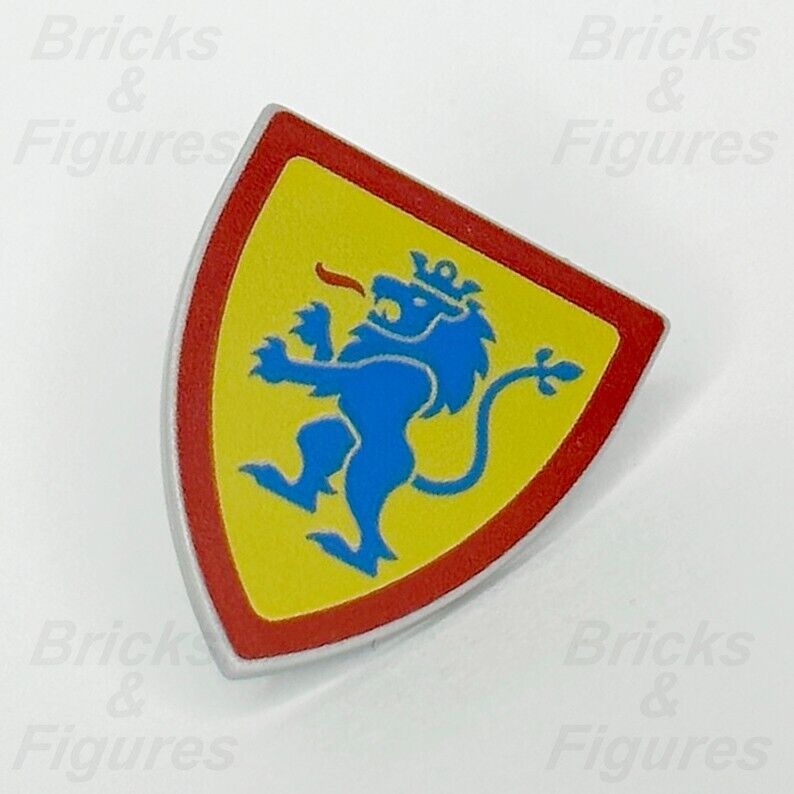 LEGO Castle Lion Knights Shield Minifigure Weapon Part Blue Lion 10305 New x 1 - Bricks & Figures