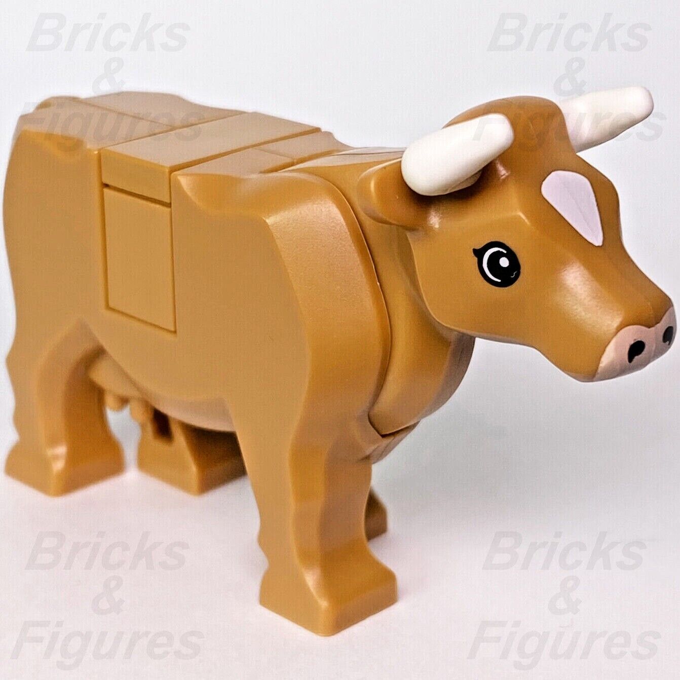 LEGO Cow Medium Nougat City Town Farm Animal Part Minifigure 60346 10305 New - Bricks & Figures