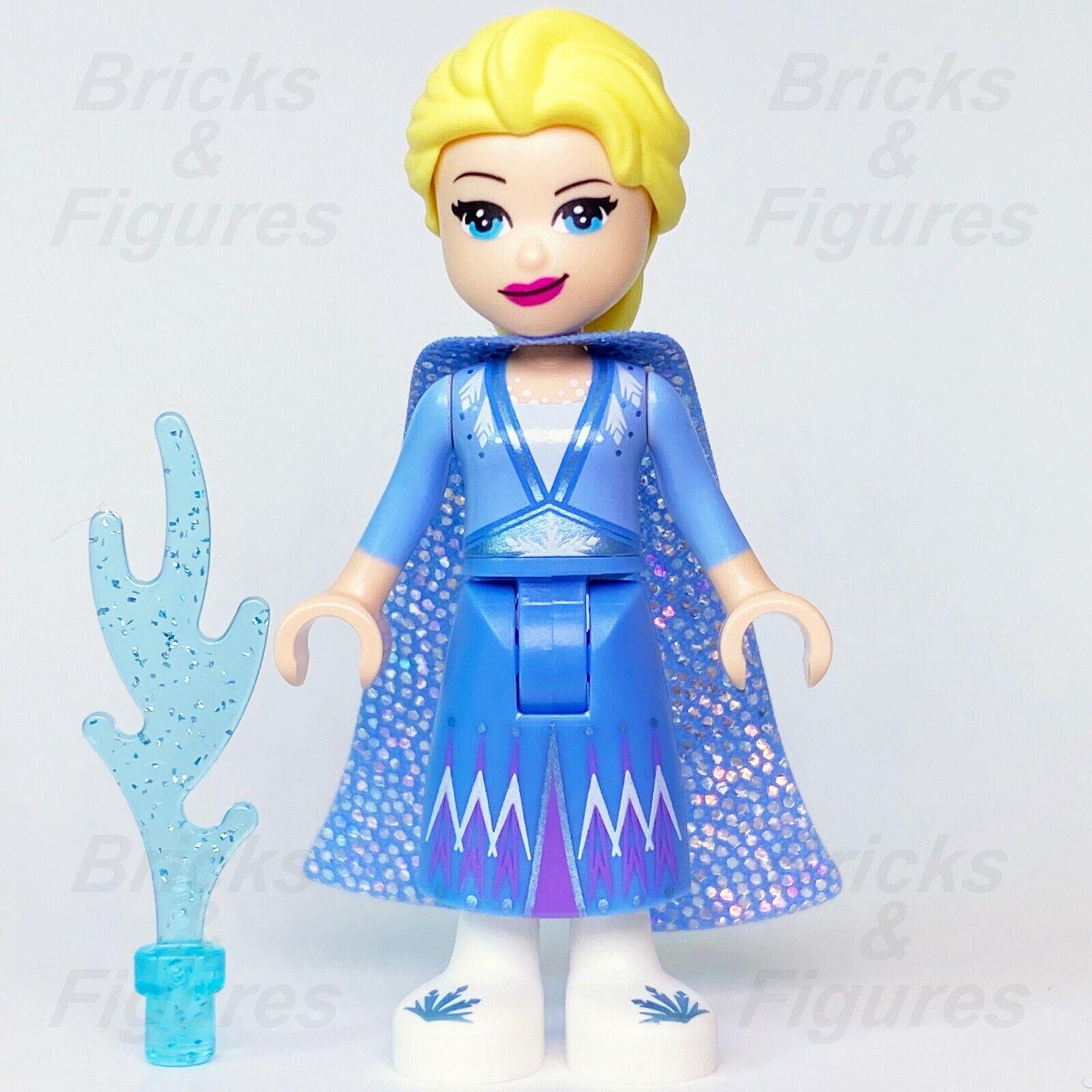 LEGO Disney Frozen 2 Elsa Minifigure w/ Glitter Cape Princess Queen 41168 41166 - Bricks & Figures