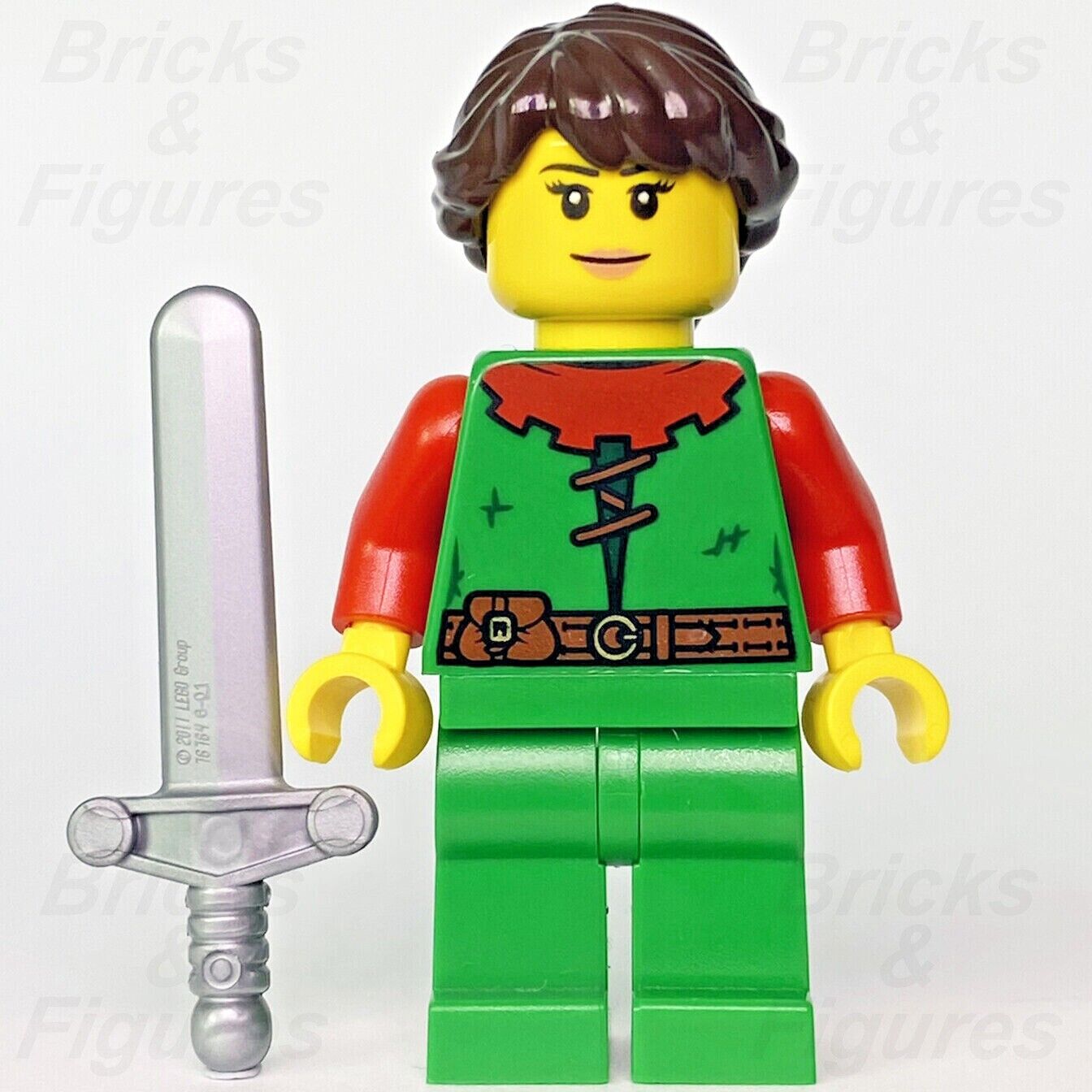 LEGO Forestwoman Castle Forestmen Minifigure with Short Sword 40567 cas558 New - Bricks & Figures