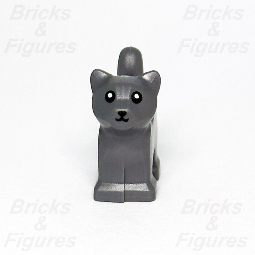 LEGO Kitten Dark Grey Minifigure Baby Cat Animal Town City Part 60352 60320 New - Bricks & Figures