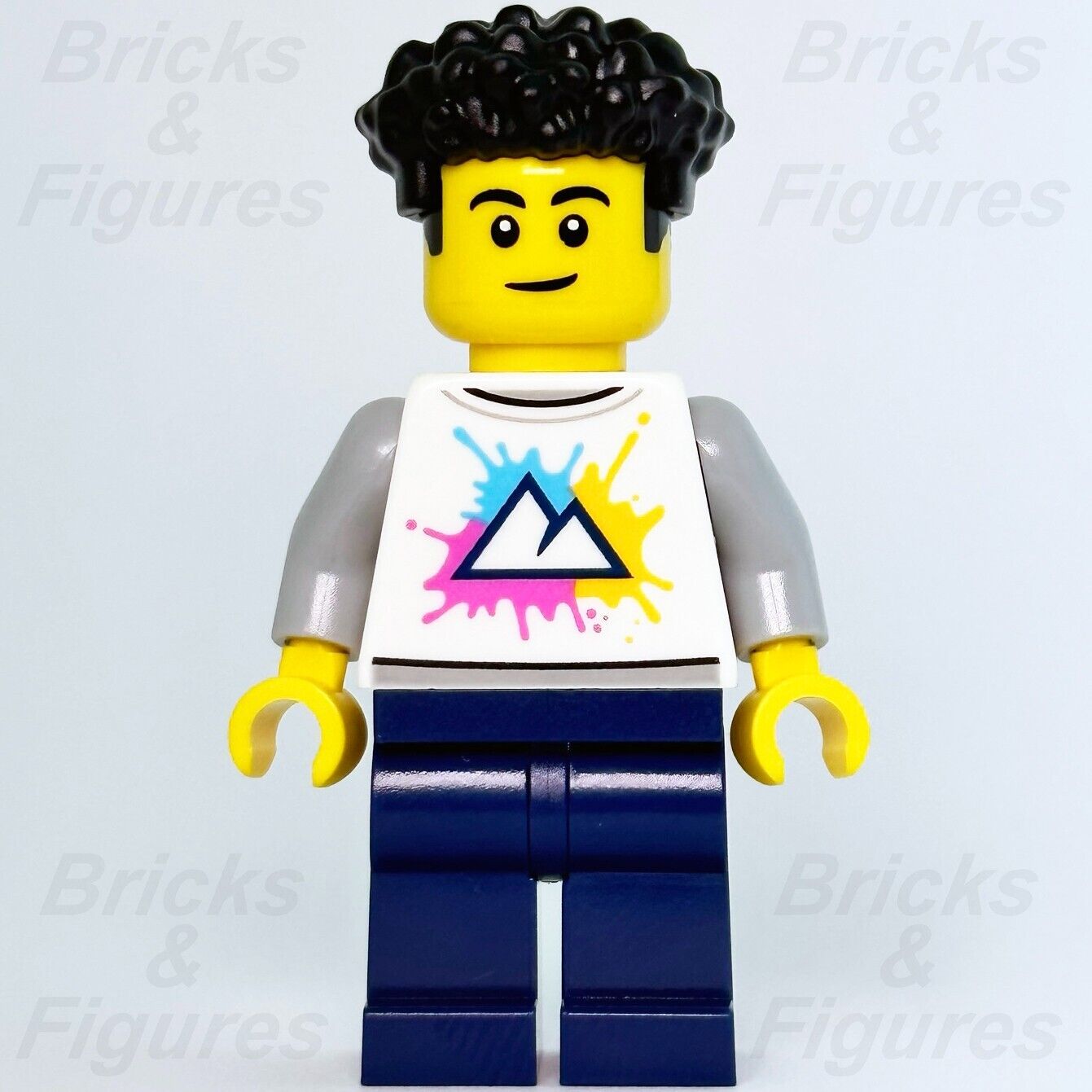 LEGO Town City Man with White Shirt Mountains Minifigure Hospital 60330 cty1340 - Bricks & Figures