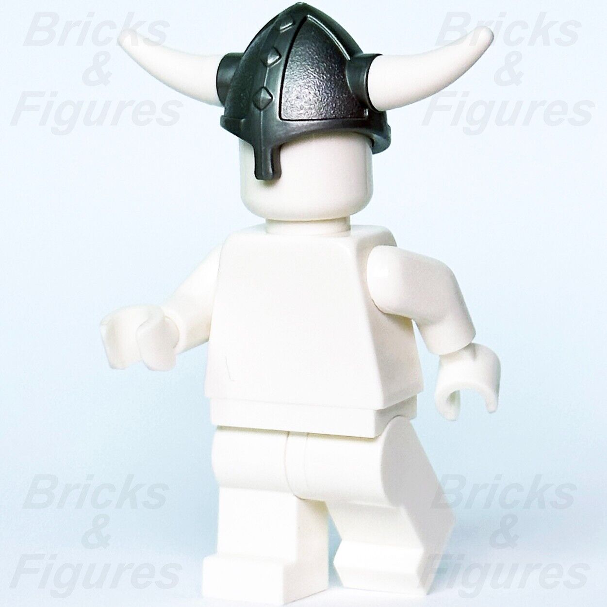 LEGO Viking Helmet Flat Silver w/ White Horns Minifigure Part Creator x1533 New - Bricks & Figures