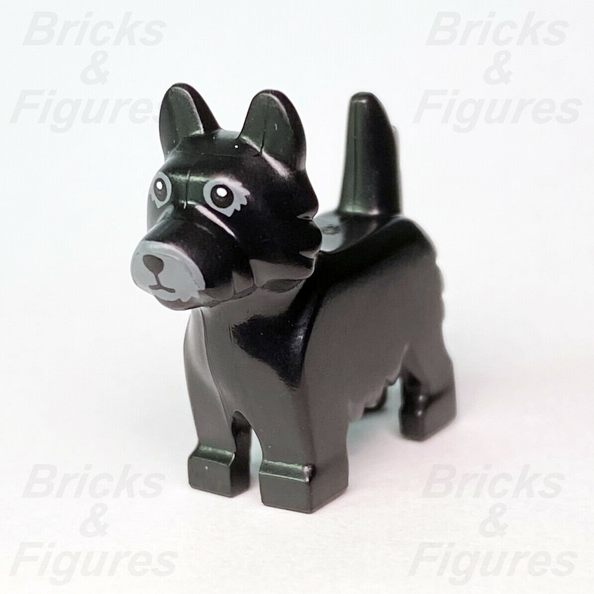 New City Town LEGO Black Terrier Dog Animal Build-A-Minifigure Part BAM bam2019 - Bricks & Figures