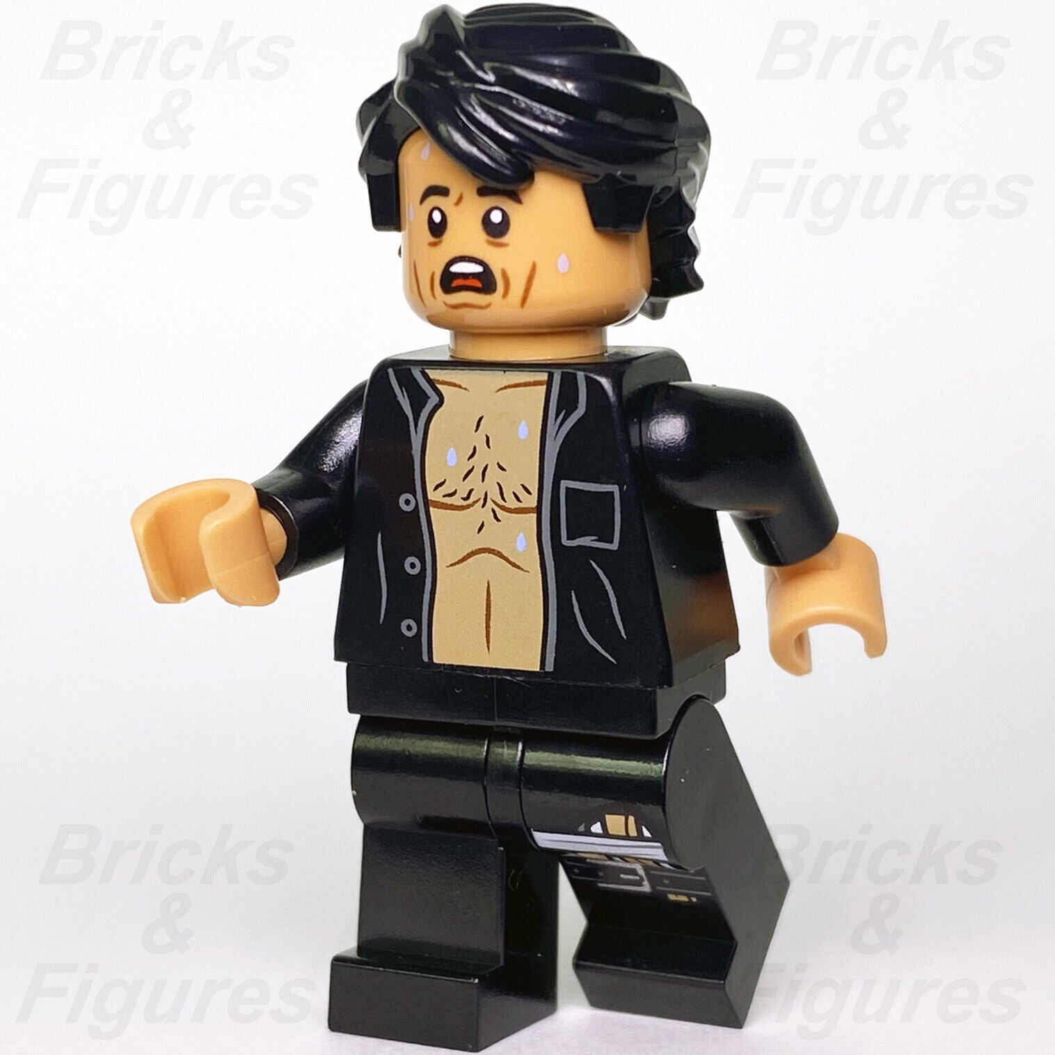 New Jurassic World LEGO Ian Malcolm Jurassic Park Hoody Minifigure 75936 jw059 - Bricks & Figures