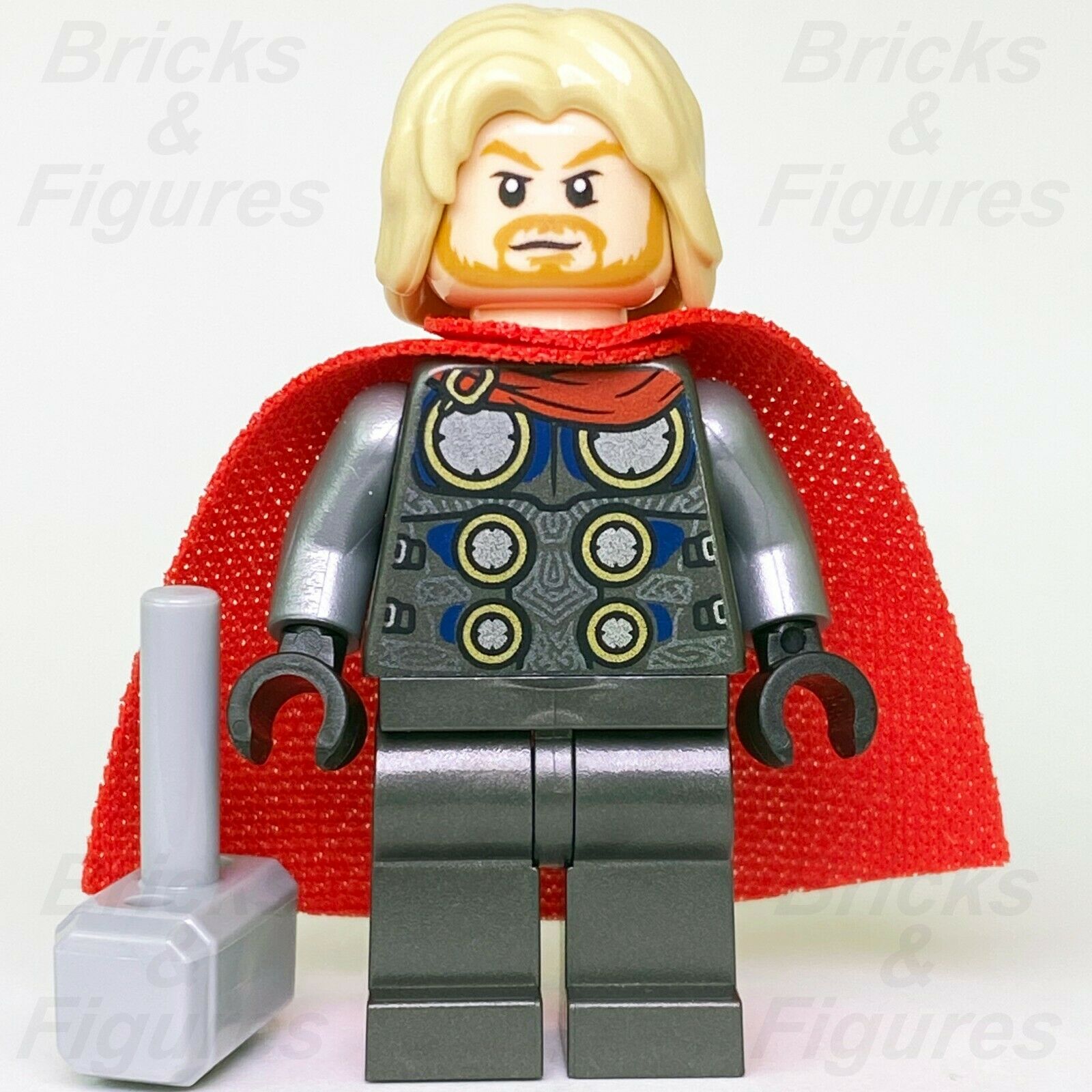 New Marvel Super Heroes LEGO Thor with Red Cape Avengers Minifigure 76153 76142 - Bricks & Figures