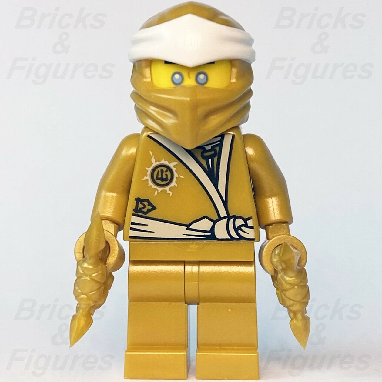 New Ninjago LEGO Zane Golden Ninja Legacy Master of Ice Minifigure 40374 - Bricks & Figures