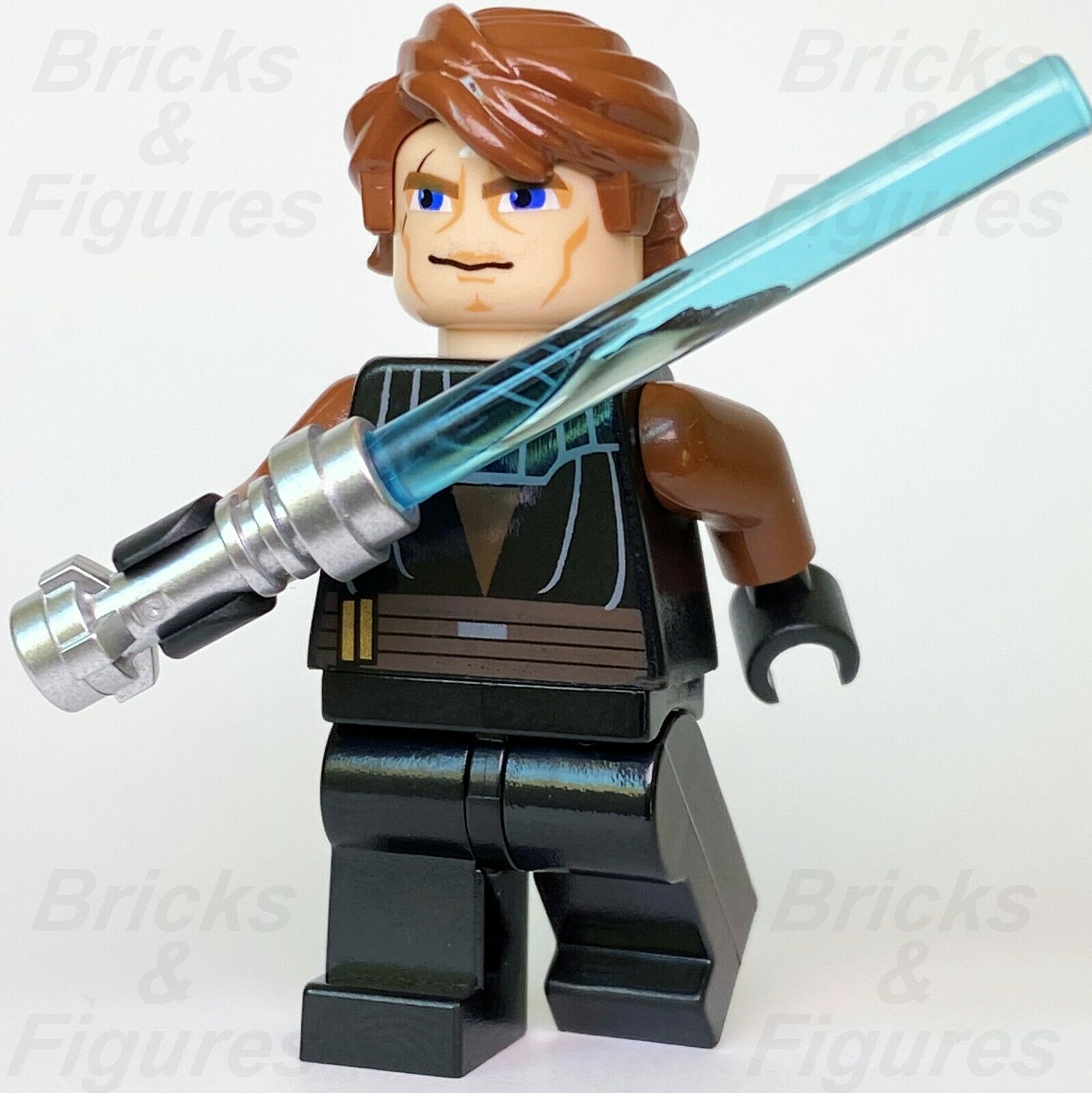 Star Wars LEGO Anakin Skywalker Clone Wars Jedi Minifigure 8037 8098 7931 9515 - Bricks & Figures